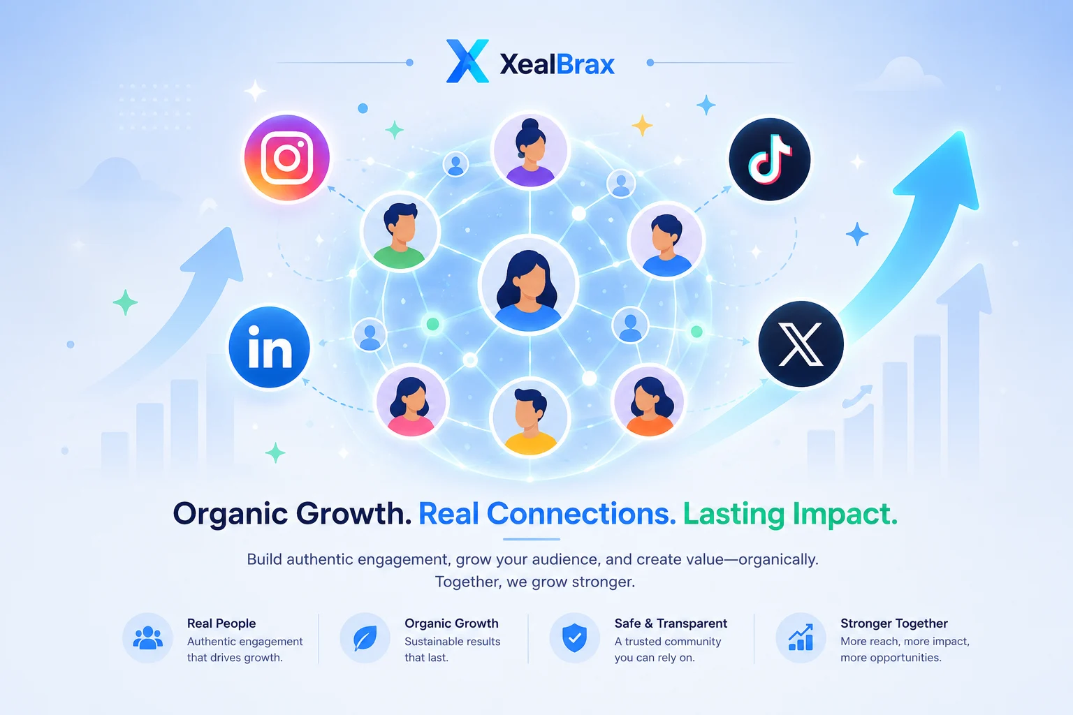XealBrax Community Engagement Hub – organic social media growth without bots