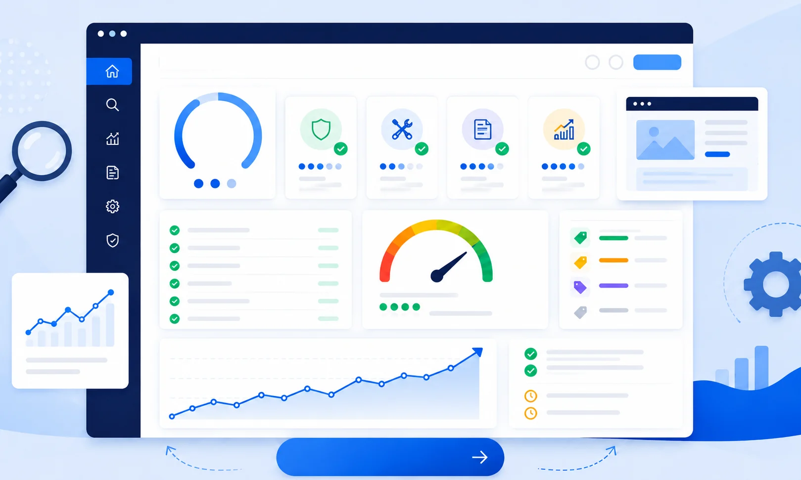 XealBrax free SEO audit tool report showing website SEO score technical checks and improvement recommendations