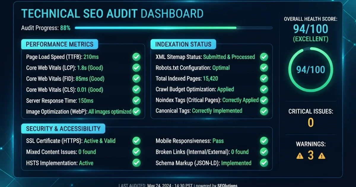 Technical seo audit checklist